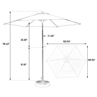 Sunvega 15-Foot Rectangular Outdoor Umbrella with Crank for Patio and Garden