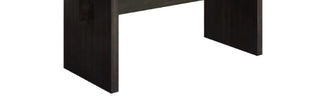Sunvega Gold and Rustic Espresso Finish Dining Table with Weathered Finish