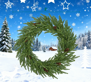 Sunvega Pencil Artificial Xmas Tree with Faux Snow Flocked Full Branch Tips Flame-retardant
