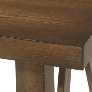 Sunvega Farmhouse Style Dining Table with Rubberwood Frame and Wood-Like Top