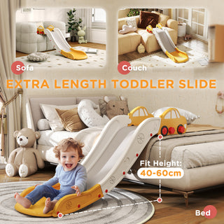 Sunvega Extended 63 Inch Indoor Toddler Slide for Bed and Sofa with Smooth Surface