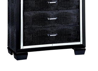 Sunvega Contemporary Silver Chest with Crocodile Texture Diamond Crust Handles
