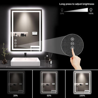 Sunvega 32x24 Inch IP54 Waterproof Anti-Fog LED Bathroom Vanity Mirror