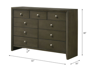 Sunvega Nine Drawer Dresser with English Dovetail Joints and Sleek Lines