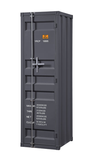 Sunvega Red 1-Door Wardrobe with Container Lock and Metal Shelf