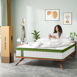 Sunvega King Size Hybrid Mattress with Gel Memory Foam and Pocket Springs for Pressure Relief