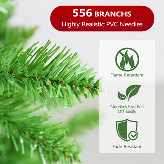 Sunvega 9FT Pre-Lit Artificial Christmas Tree with 500 LED Lights and 2580 Branch Tips