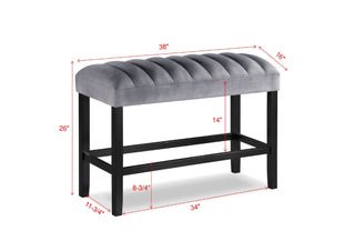 Sunvega Transitional Dining Table with Faux White Marble Top and Black Wood Base
