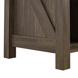 Sunvega Farmington Rustic Nightstand with Ample Storage for Bedroom