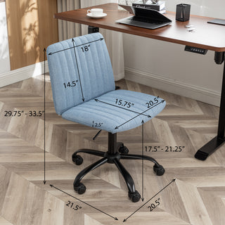 Sunvega Soft Breathable Fabric Upholstery Swivel Office Chair with Thick Foam Padding