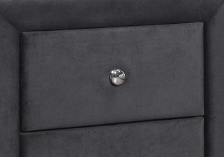 Sunvega Upholstered Velvet Nightstand with Storage Drawers for Bedroom