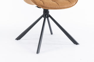 Sunvega Mid-Century Modern Tufted Diamond Pattern Upholstered Swivel Dining Chair