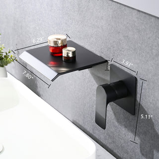 Sunvega Wall Mount Waterfall Tub Filler with Rough in Valve and High Flow Spout