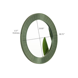 Sunvega Sunburst-Shaped PU Art Decorative Wall Mirror for Bathroom Bedroom