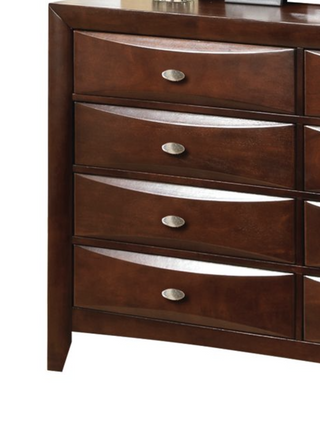 Sunvega Ireland Espresso Finish Dresser with Eight Spacious Durable Wood Drawers
