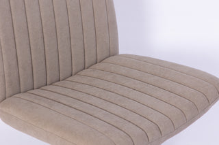 Sunvega Adjustable Ergonomic Armless Office Chair with Plush Linen Upholstery