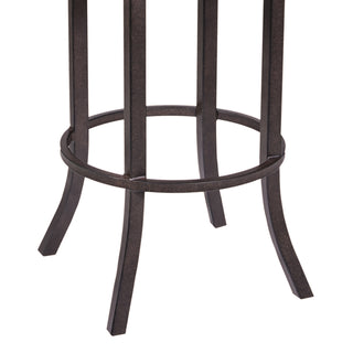 Sunvega Mivara 30 inch Barstool with Brown PU Upholstery and Stainless Steel Base
