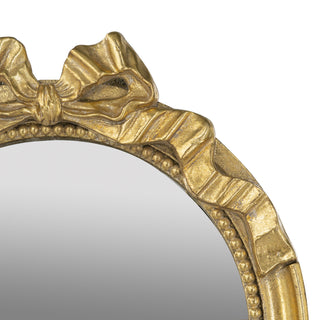 Sunvega Baroque Gold Arched Full Length Mirror with Scrollwork Crown for Living Room