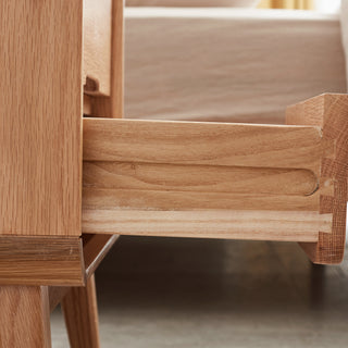 Sunvega Premium European Beechwood Nightstand with Ample Storage and Safe Design