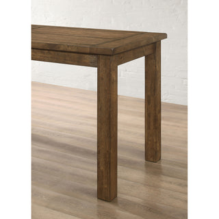 Sunvega Rustic Golden Brown Rectangular Counter Height Dining Table with Organic Wood Grain