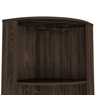 Sunvega Bar Cabinet with Eight Bottle Cubbies and Two Large Open Shelves