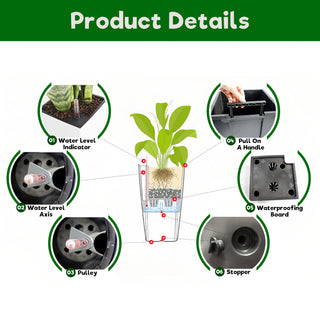 Sunvega 2 Pack Tall 21.7 Inch Crack-Resistant UV-Resistant Matte Planter Box for Indoor Outdoor