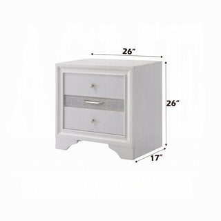 Sunvega Black Finish Wooden Nightstand with 3 Drawers and Curved Legs