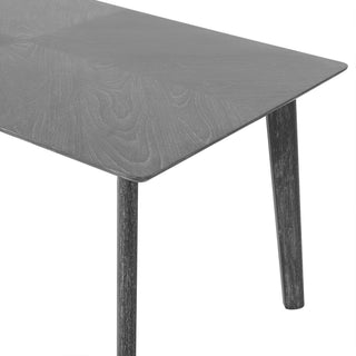 Sunvega Vintage Rectangular Dining Table for Six with Rubberwood Legs and Anti-Scratch Feet