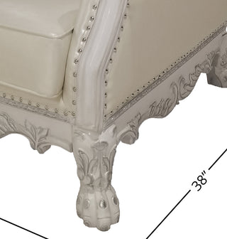 Sunvega Dresden Vintage Bone White Finish Nightstand with Two Spacious Felt-Lined Drawers