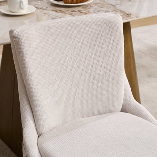 Sunvega Modern Dining Chairs Set of 2 with Double-Layer Cushioning and Mid Back
