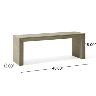 Sunvega Farmhouse Style Acacia Wood Dining Bench with Complementary Finish