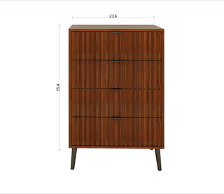 Sunvega Modern Wooden Chest of Drawers with Spacious Storage Compartments for Bedroom