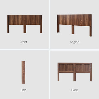 Sunvega Modern Farmhouse Queen Headboard with Realistic Wood Grain and 3D Carving