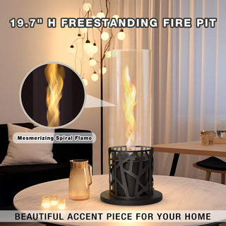 Sunvega Rectangle Tabletop Bio Ethanol Fireplace Burner Heater with Tempered Glass