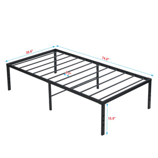Sunvega Heavy Duty Twin Size Metal Bed Frame with Reinforced Steel Slats