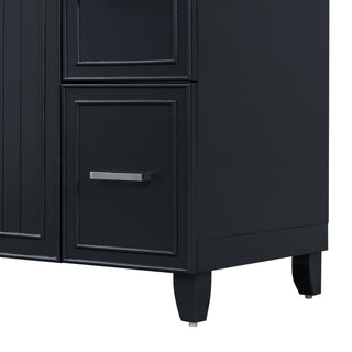 Sunvega 36 inch White Bathroom Vanity with Ceramic Sink and Soft Close Doors
