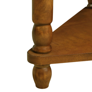 Sunvega Multifunctional 3 Tier Corner Table with Solid Wood Legs for Small Spaces