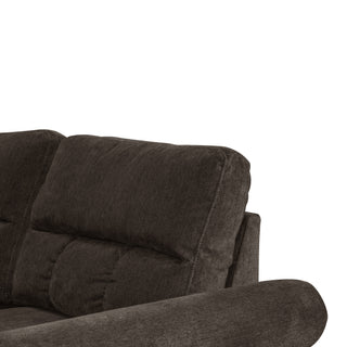 Sunvega Reversible Velvet Sectional Sofa Set with Two Accent Pillows