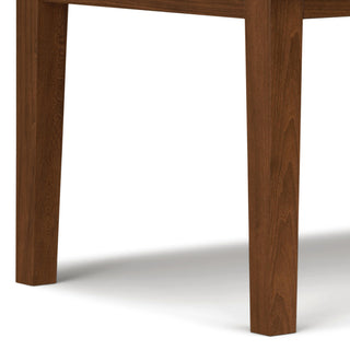 Sunvega Walnut Veneer Dining Table with Solid Wood Legs for Kitchen