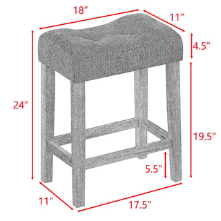 Sunvega Industrial Bar Table and Chairs Set with Power Outlet for Living Room
