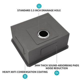 Sunvega 32x19 Inch Undermount Kitchen Sink with Superior Drainage and Soundproofing