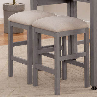 Sunvega Black Dining Table with Side Storage Shelves and Boucle Fabric Stools