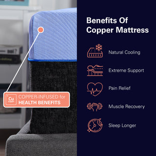 Sunvega 12 Inch King Size Hybrid Cooling GelCare Memory Foam and Coil Mattress