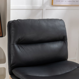 Sunvega Adjustable Swivel Criss-Cross Chair with Cushioned Wide Seat for Office