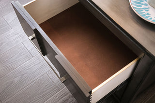 Sunvega Transitional Gray Chest with Five English Dovetail Drawers and Ball Bearing Glides