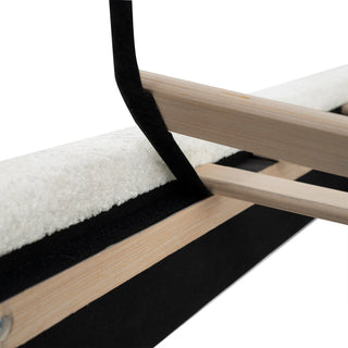 Sunvega King Size Bed Frame with High Back Upholstered Headboard and Boucle Fabric
