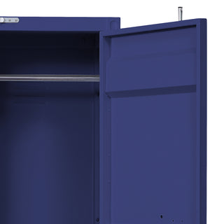Sunvega Industrial Blue Wardrobe with Full-Length Container Lock and Hanging Rod