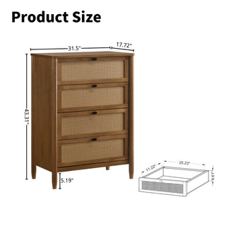 Sunvega 5-Piece Rubberwood Bedroom Set with Queen Bed Dresser Mirror Nightstand Chest