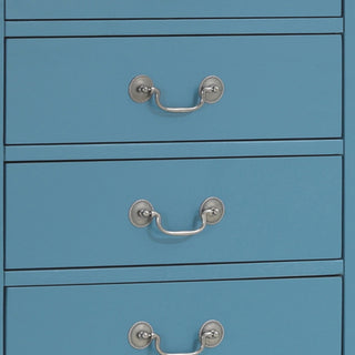 Sunvega Compact Teal Lingerie Chest with Smooth Gliding Drawers for Bedroom