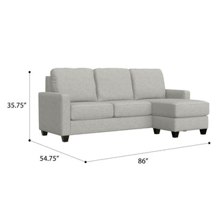 Sunvega Gray Reconfigurable Sectional Sofa with Contemporary Style and Easy Assembly